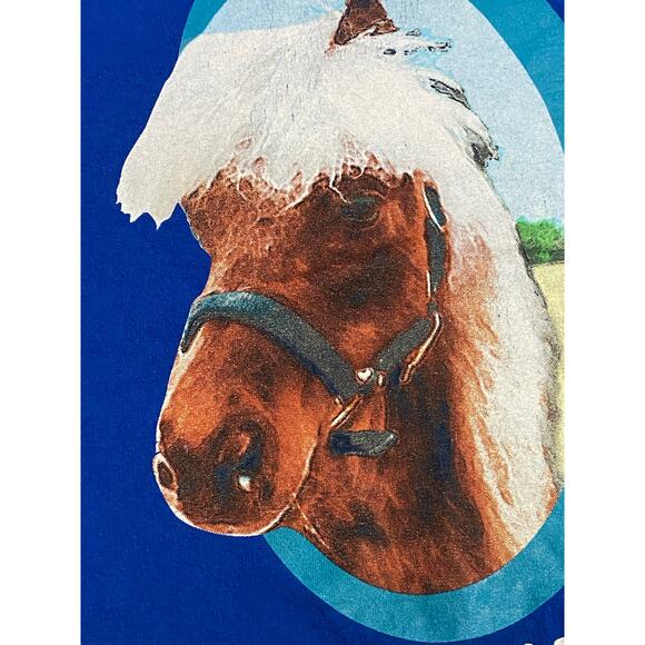 Parks & Recreation Lil’ Sebastian T-Shirt Men’s Size Medium Blue Short Sleeve - Picture 6 of 8